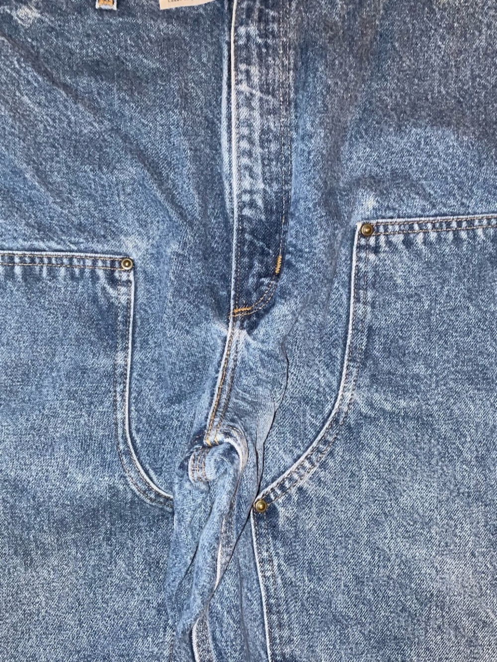Vintage Carhartt-Double Front Denim Logger Jeans- B73-DST Dark Stone- (46x30) - Picture 13 of 16